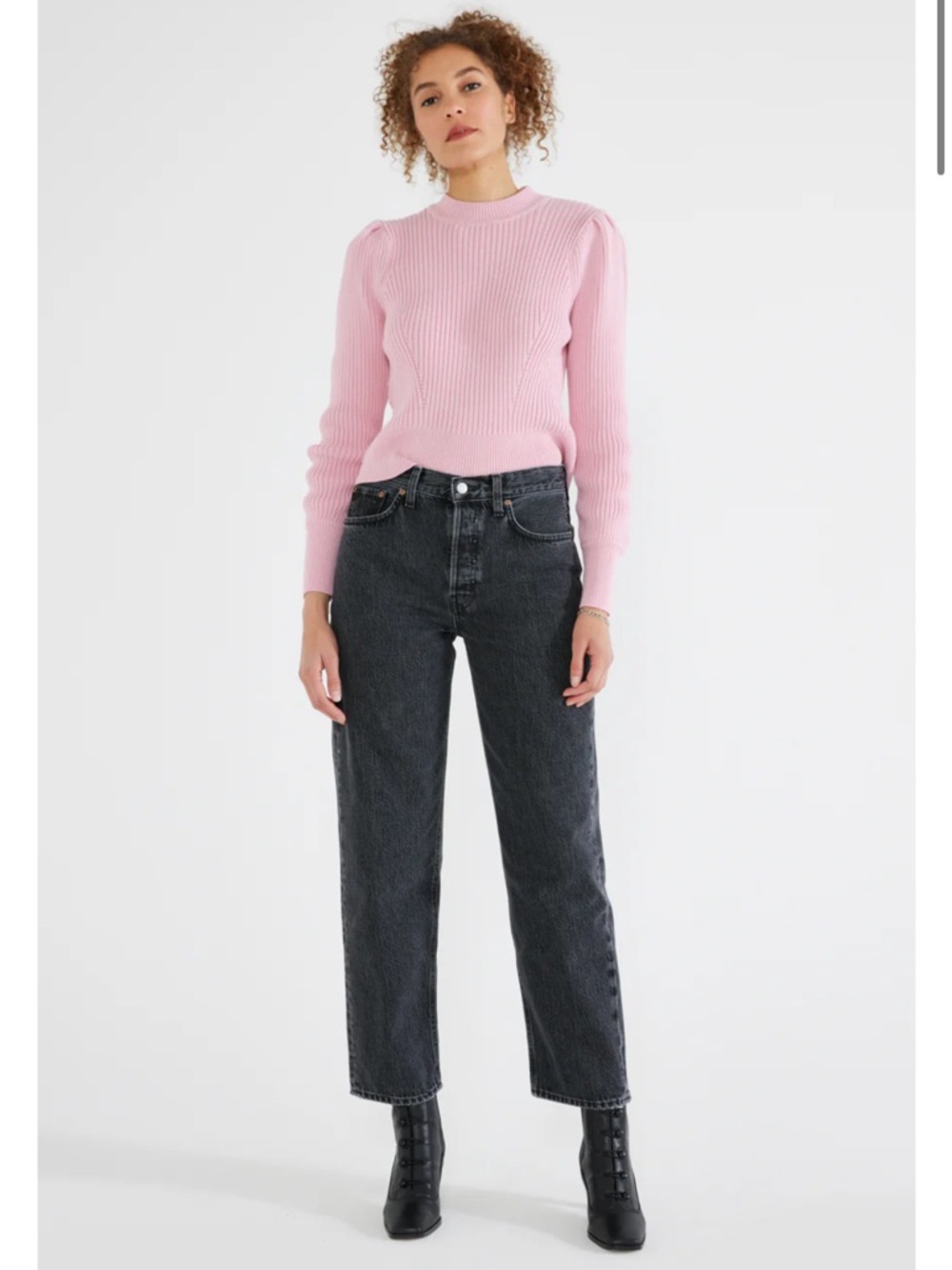 NWT Etica Tyler Vintage Straight Jeans in Black Ice 27